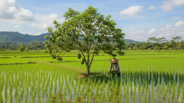 pohon buah sirsak sebagai tanaman tumpang sari