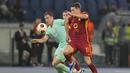 AS Roma sukses mengalahkan Slavia Praha dengan skor 2-0. (AP Photo/Alessandra Tarantino)