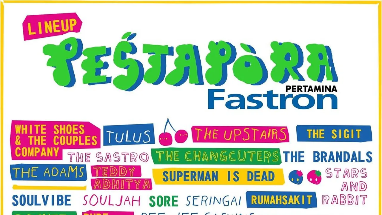 Lineup Pestapora 2024 bersama Pertamina Fastron. [Foto: Ist]