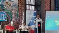 Juru Bicara Kementerian PUPR Endra S. Atmawidjaja dalam diskusi " Pembangunan Jalan Tol dan Jalan Daerah" di Jakarta, Kamis (16/11/2023). (Arief/Liputan6.com)