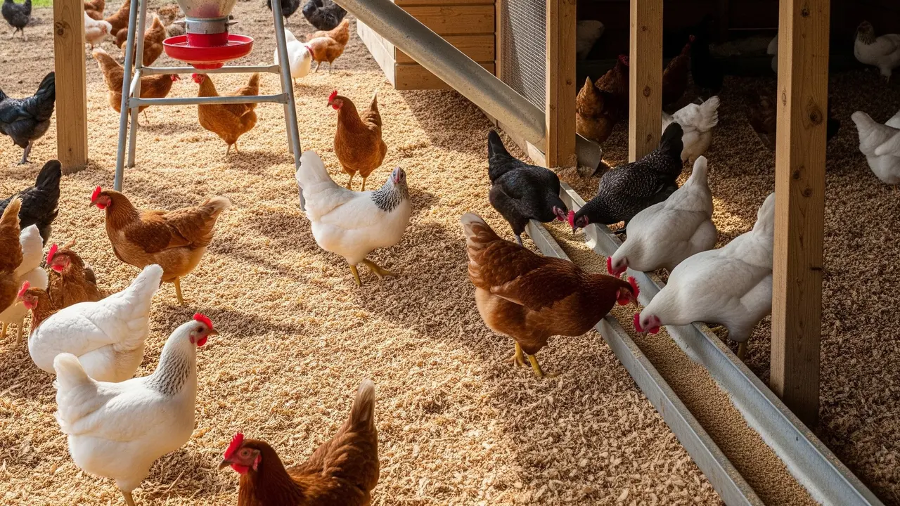 Kandang Ayam dengan Sistem Pakan Otomatis (Gemini AI)