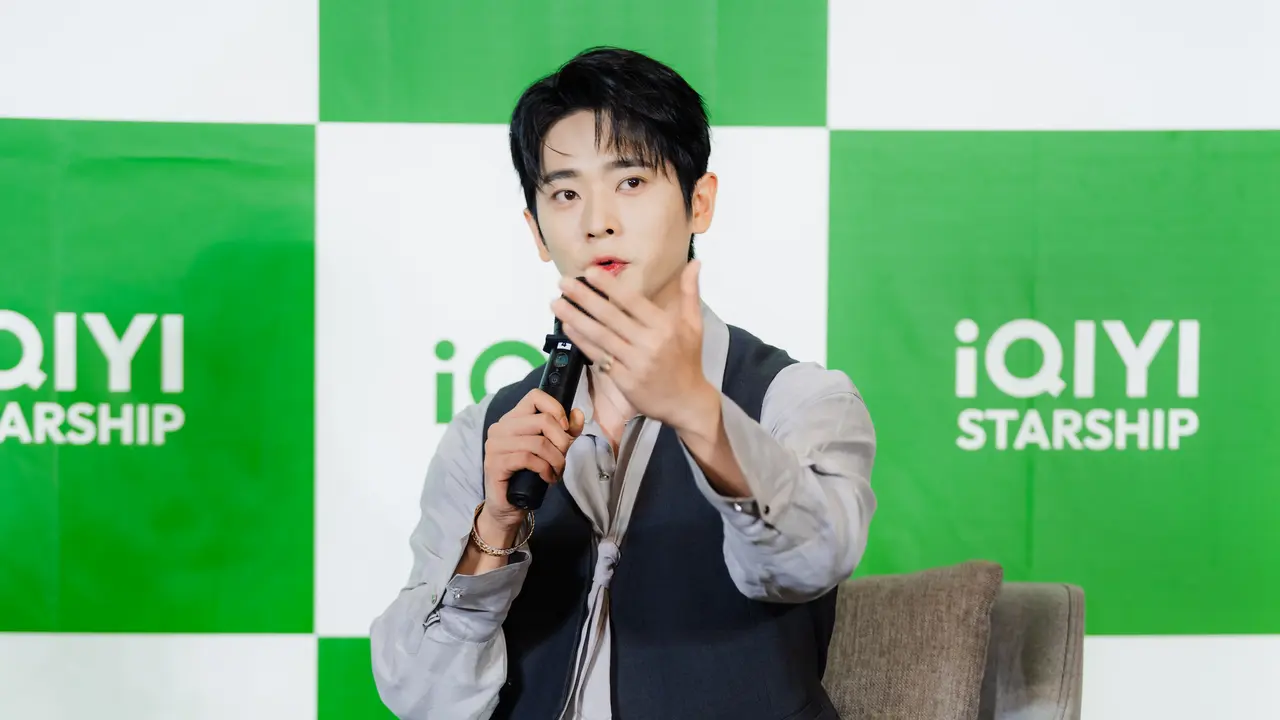 Cheng Lei dalam jumpa pers Global Ambassador iQIYI di Jakarta, Sabtu (12/9/2026). (dok iQIYI)