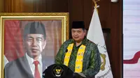 Menteri Koordinator Bidang Perekonomian Airlangga Hartarto dalam Rapat Kerja Pelaksana BPK RI Tahun 2023, Senin (28/8/2023). Airlangga mengatakan bahwa ekonomi Indonesia saat ini kian solid. (Dok Kemenko Perekonomian)