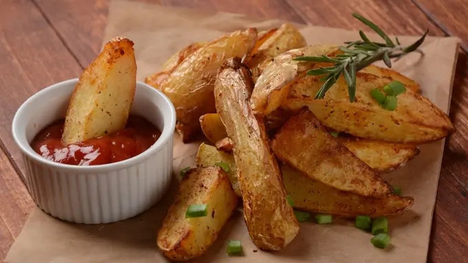 resep potato wedges oven