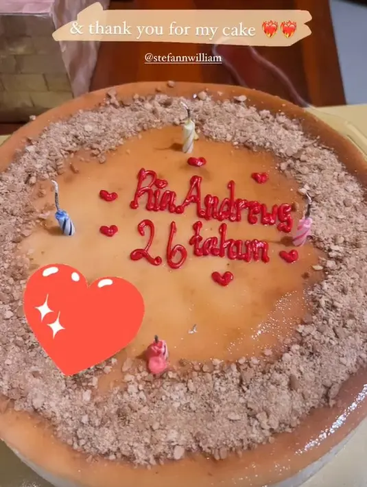 Ria Andrews kini resmi berusia 26 tahun, terpaut tiga tahun dari Stefan yang berusia 29 tahun. [Instagram @stefanwilliam]