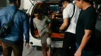 Pelaku jambret dengan korban warga Korea Selatan yang ditembak personel Polresta Pekanbaru. (Liputan6.com/M Syukur)