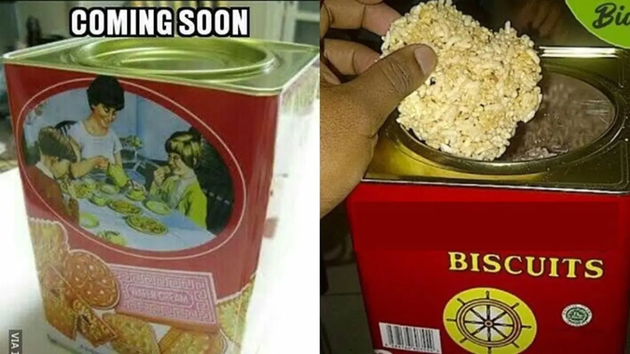 6 Potret Kocak Isian Wadah Makanan Ringan saat Lebaran Tak Sesuai Ekspektasi