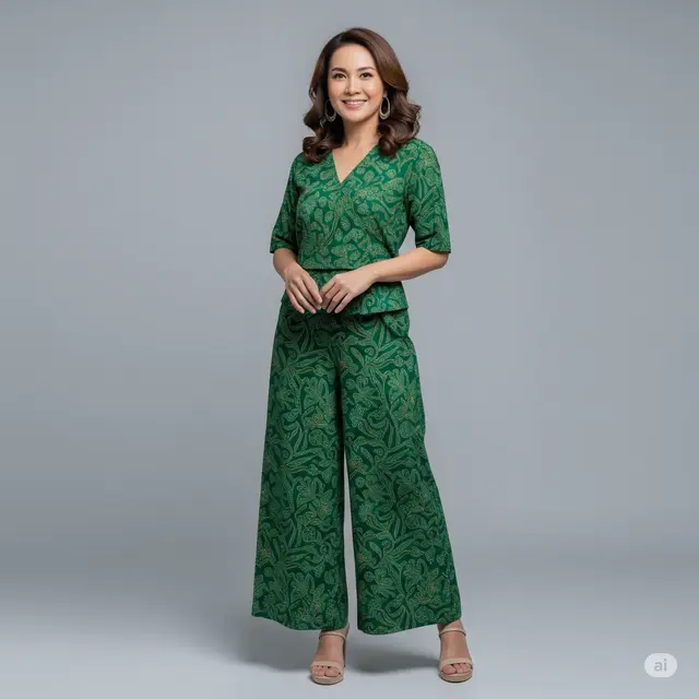 Model Baju Batik untuk Usia 50-an. Foto: Gemini