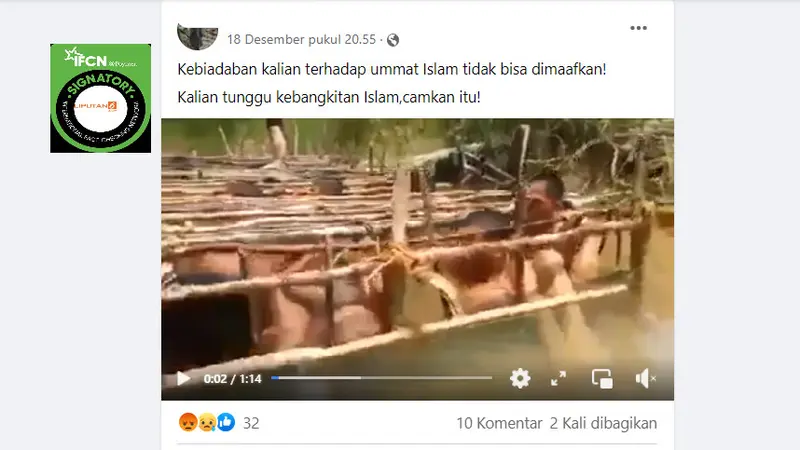 Cek Fakta Liputan6.com mendapati klaim video penyiksaan umat Islam