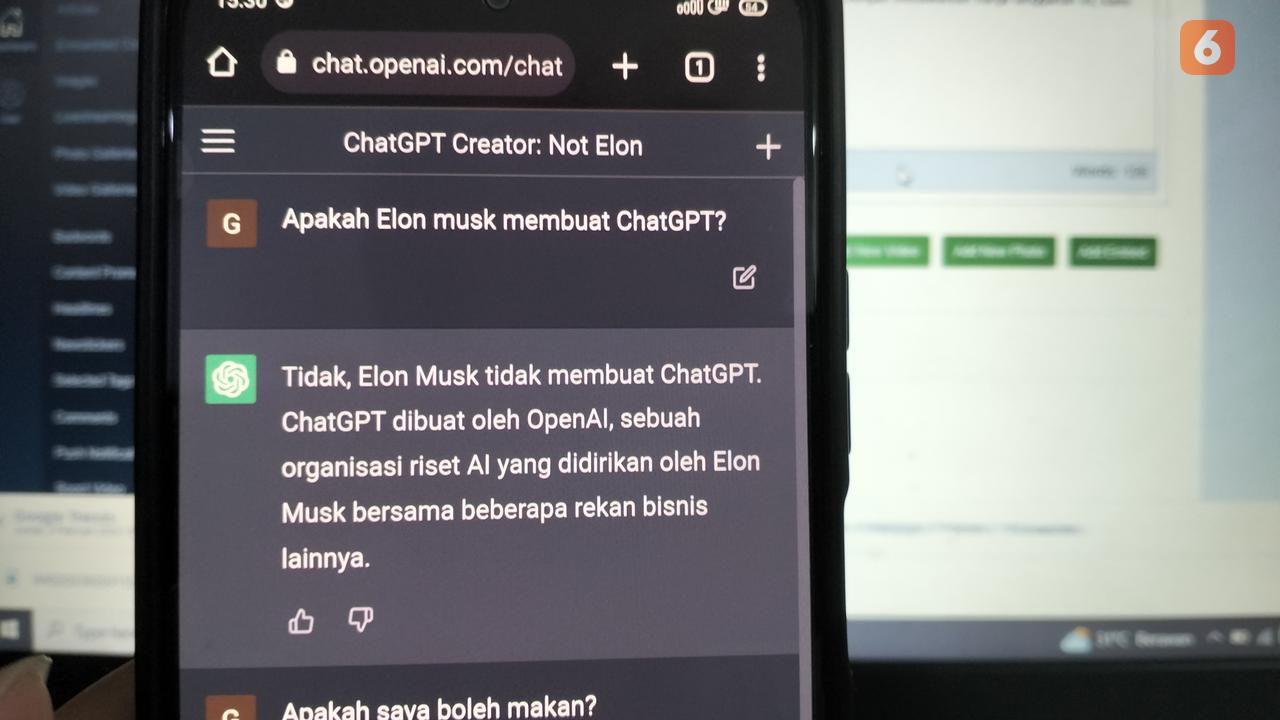 Ilustrasi menggunakan ChatGPT OpenAI di smartphone (Liputan6.com/Giovani Dio Prasasti)