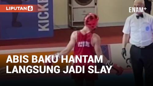 VIDEO: Ngakak! Atlet Kick Boxing Thailand Selebrasi Slay