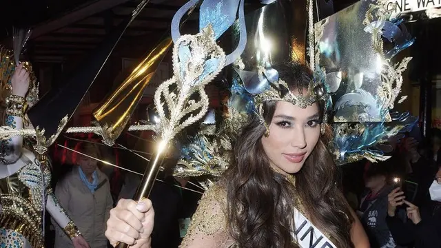 Laksmi DeNeefe saat Penjurian Sebelum Final Miss Universe 2022,