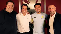 Jadon Sancho resmi dipinjamkan MU ke Aston Villa selama satu musim penuh di bursa transfer musim panas 2025. (Dok. X @AVFOfficial)