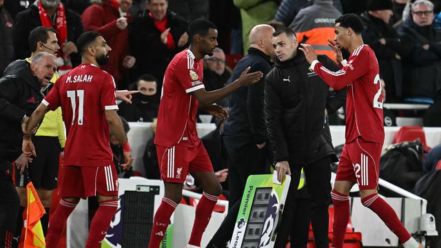 Selebrasi Hugo Ekitike saat Liverpool menang atas Brighton