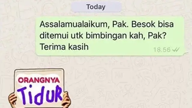6 Chat Iseng Dosen Kirim Stiker WA ke Mahasiswa Ini Kocak