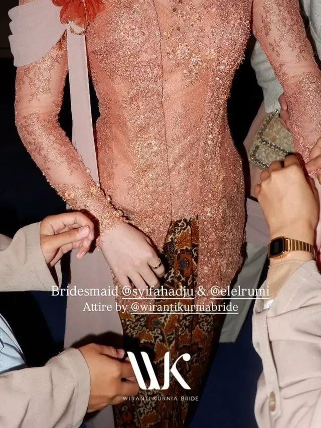 Detail Kebaya Bridesmaid di Pernikahan Syifa Hadju. Sumber; instagram/wirantikurniabride