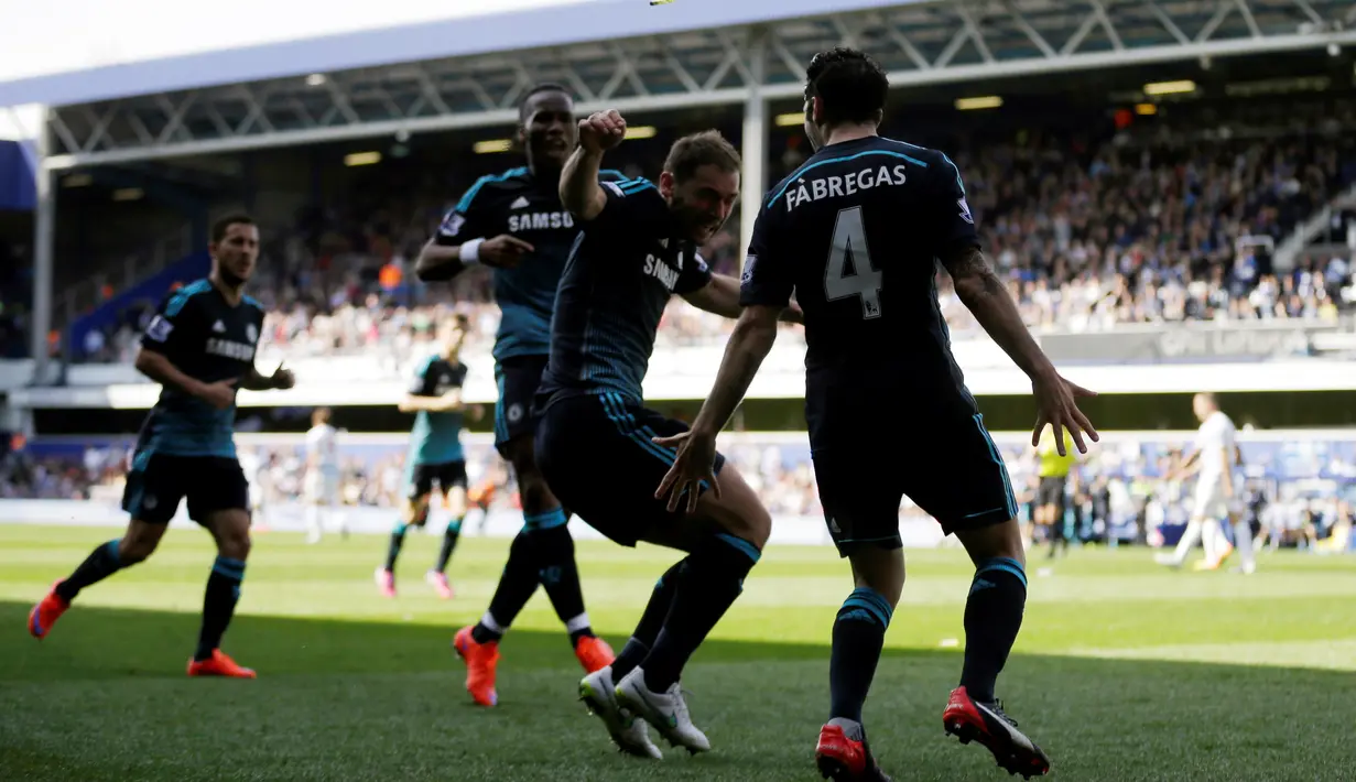 Gol tunggal kemenangan Chelsea disarangkan Cesc Fabregas pada menit ke-87. (AP Photo/Matt Dunham)