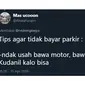 tips tidak bawa parkir (sumber: twitter.com/akasafurqon)