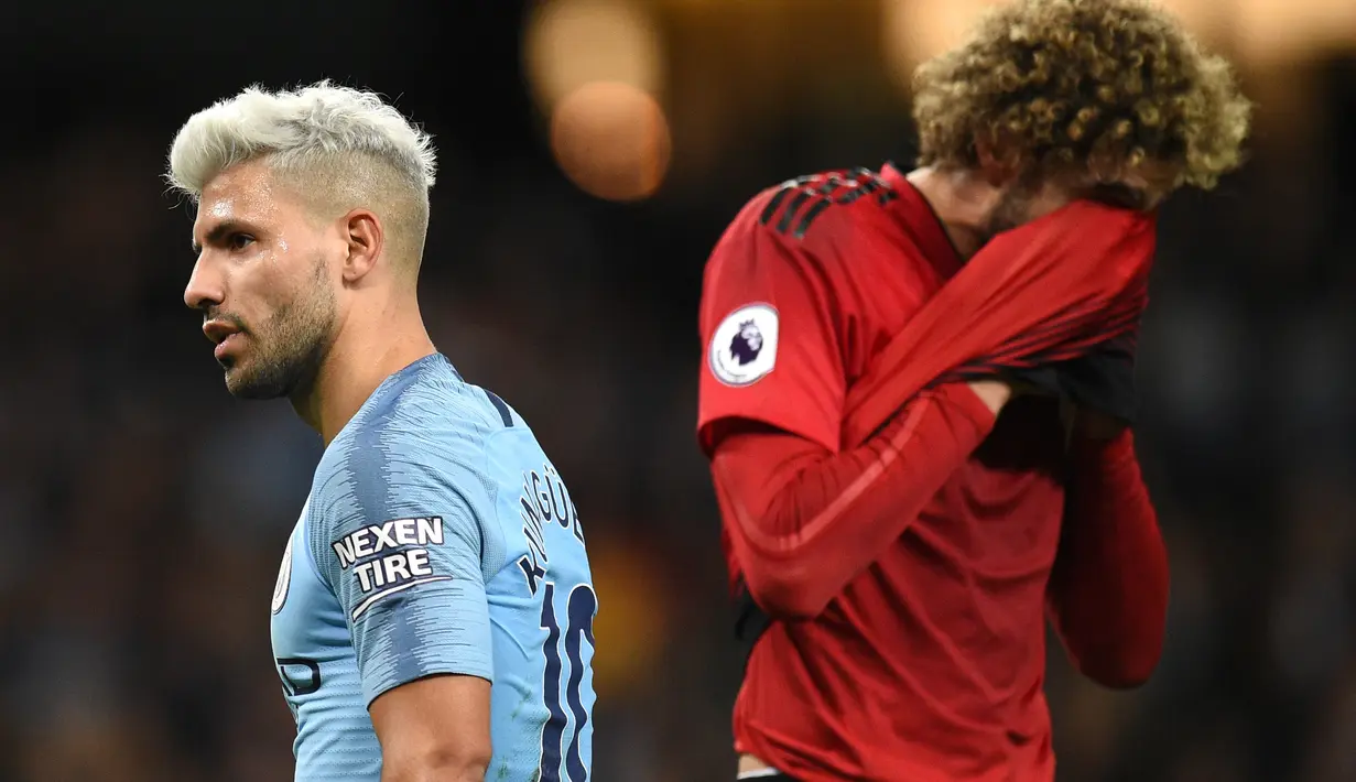5. Sergio Aguero (Manchester City) - 8 Gol. (AFP/Oli Scarff)