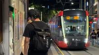 Jaringan kereta ringan atau trams yang merupakan transportasi publik warga Sydney, Australia. (Liputan6.com/Tira)