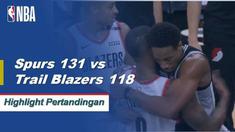 DeMar DeRozan memimpin San Antonio dengan 36 poin untuk pergi bersama dengan delapan rebound ketika Spurs menang atas Trail Blazers, 131-118.