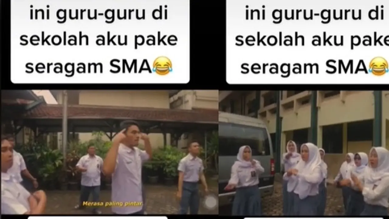 Bikin Konten Video, Aksi Para Guru Pakai Seragam SMA di Sekolah Ini Tuai Pujian