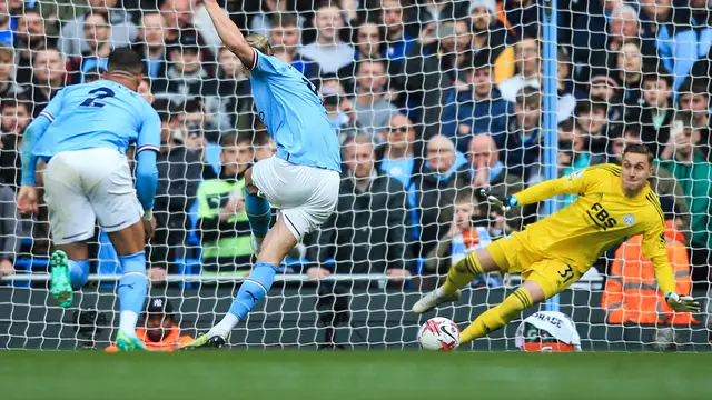 Erling Haaland Vs Leicester City di Premier League 2022/2023