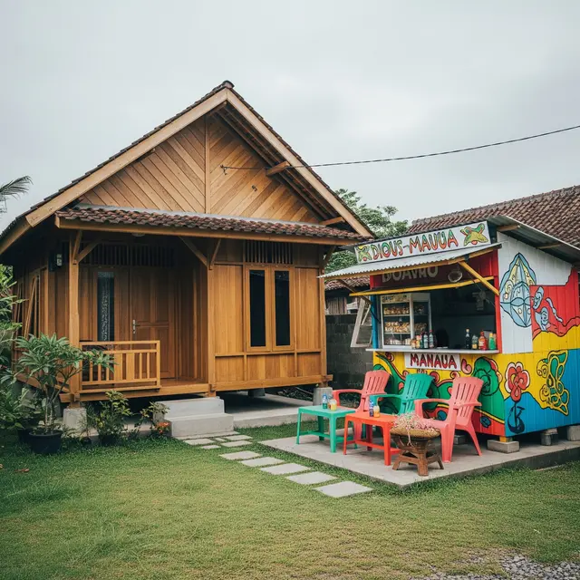9 Model Rumah Sederhana yang Ada Warung Estetik