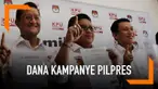 Perwakilan dari dua paslon dalam Pilpres 2019 melaporkan dana kampanye ke penyerahan Laporan Penerimaan dan Pengeluaran Dana Kampanye (LPPDK).