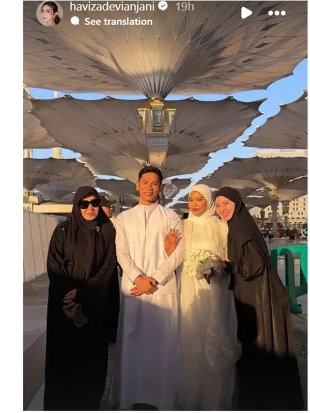 8 Potret Artis Hadir ke Pernikahan Dara Arafah di Madinah, Menawan Jadi Bridesmaid