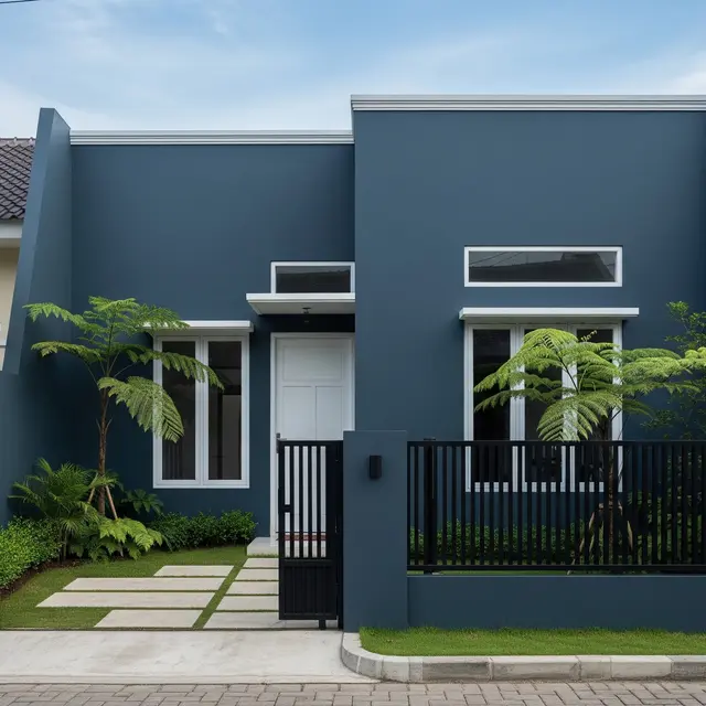 9 Warna Cat Depan Rumah yang Cocok untuk Pagar Hitam Doff, Bikin Tampilan Elegan