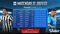 Link Live Streaming Liga Italia 2021/2022 Matchday 17 di Vidio. (Sumber : dok. vidio.com)