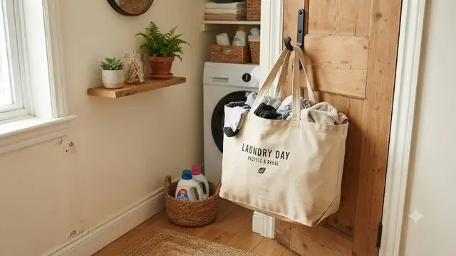 Tas Belanja Besar atau Tote Bag Bekas Gantung (AI Generated)