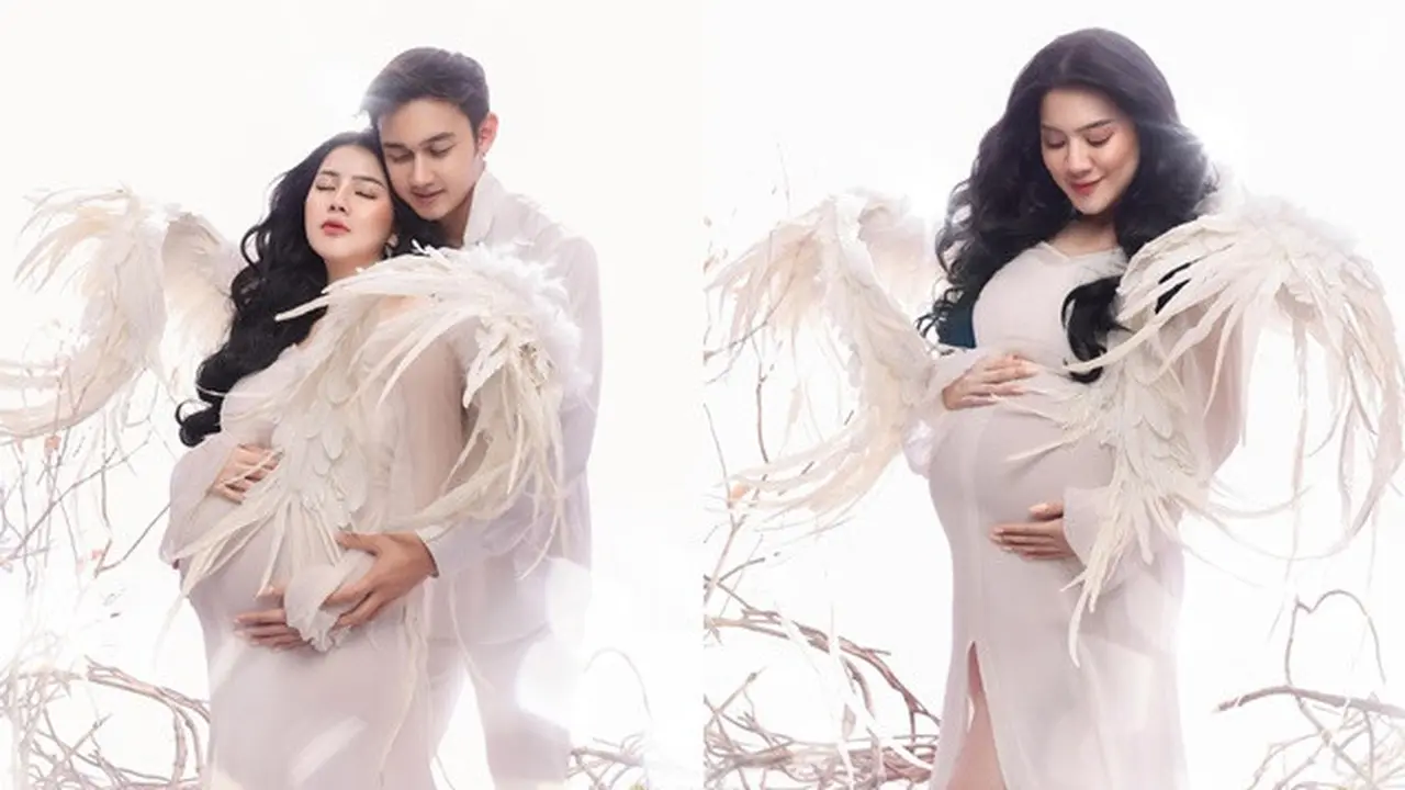 6 Potret Maternity Shoot Felicya Angelista dengan Nuansa Putih, Bak Bidadari