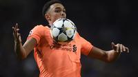 Bek Liverpool asal Inggris, Trent Alexander-Arnold. (AFP/Miguel Riopa)