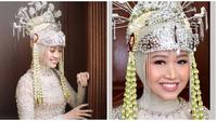 Potret Detail Penampilan Alca Octaviani Istri Bintang Emon. (Sumber: Instagram/imagenic/sistawedding)