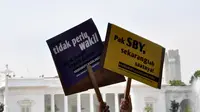Koalisi Kawal RUU Pilkada berharap Presiden Susilo Bambang Yudhoyono menghentikan setiap upaya yang membunuh demokrasi di negeri ini, Jakarta, (16/8/14). (Liputan6.com/Miftahul Hayat)
