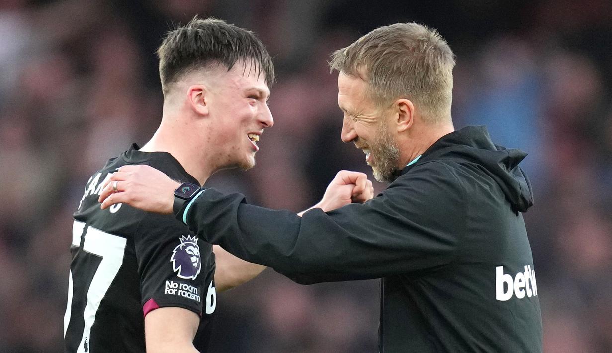 Sementara tiga poin ini membuat West Ham kokoh di peringkat 16 dengan raihan 30 poin. (AP Photo/Kirsty Wigglesworth)