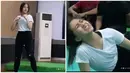 Ini adalah momen saat Adhisty Zara alami cedera di kakinya karena ligamennya robek. Lantaran mengalami cedera, lawan main Angga Yunanda di film Mariposa ini pun harus menggunakan tongkat selama seminggu dan istirahat total sebelum kembali syuting dan latihan. Meski sempat alami cedera, Zara tidak takut untuk kembali mencoba dan latihan dengan semangat. (Liputan6.com/IG/@zaraadhsty)