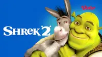 Shrek dan Donkey merupakan karakter yang tampil dalam film Shrek 2. (Dok. Vidio)