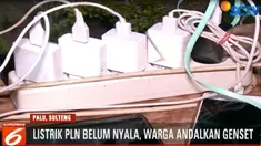 Salah seorang warga Edy, menyalakan genset dari jam 18.00 WITA hinga pukul 00.00 WITA malam.