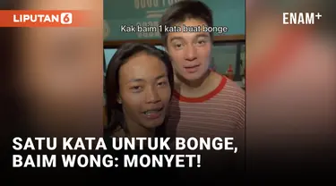 Ditanya Satu Kata, Baim Wong Sebut Bonge Monyet