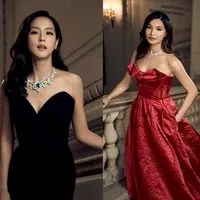 Lihat di sini gaya artis pakai perhiasan Cartier di Grand Diner du Louvre. [Dok/Cartier].