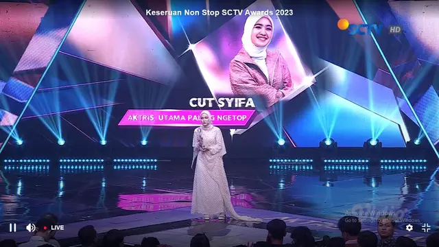 Cut Syifa Sabet Penghargaan Aktris Utama Paling Ngetop dalam Ajang SCTV Awards 2023
