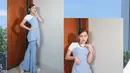 Di momen itu, ia tampil kenakan baju tren biru prabowo alias biru muda atau sky blue dari @renzilazuardi. [@ayutingting92].