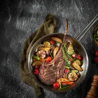 Keseruan sajian steak yang menggugah selera di restoran The Surosowan Cilegon.