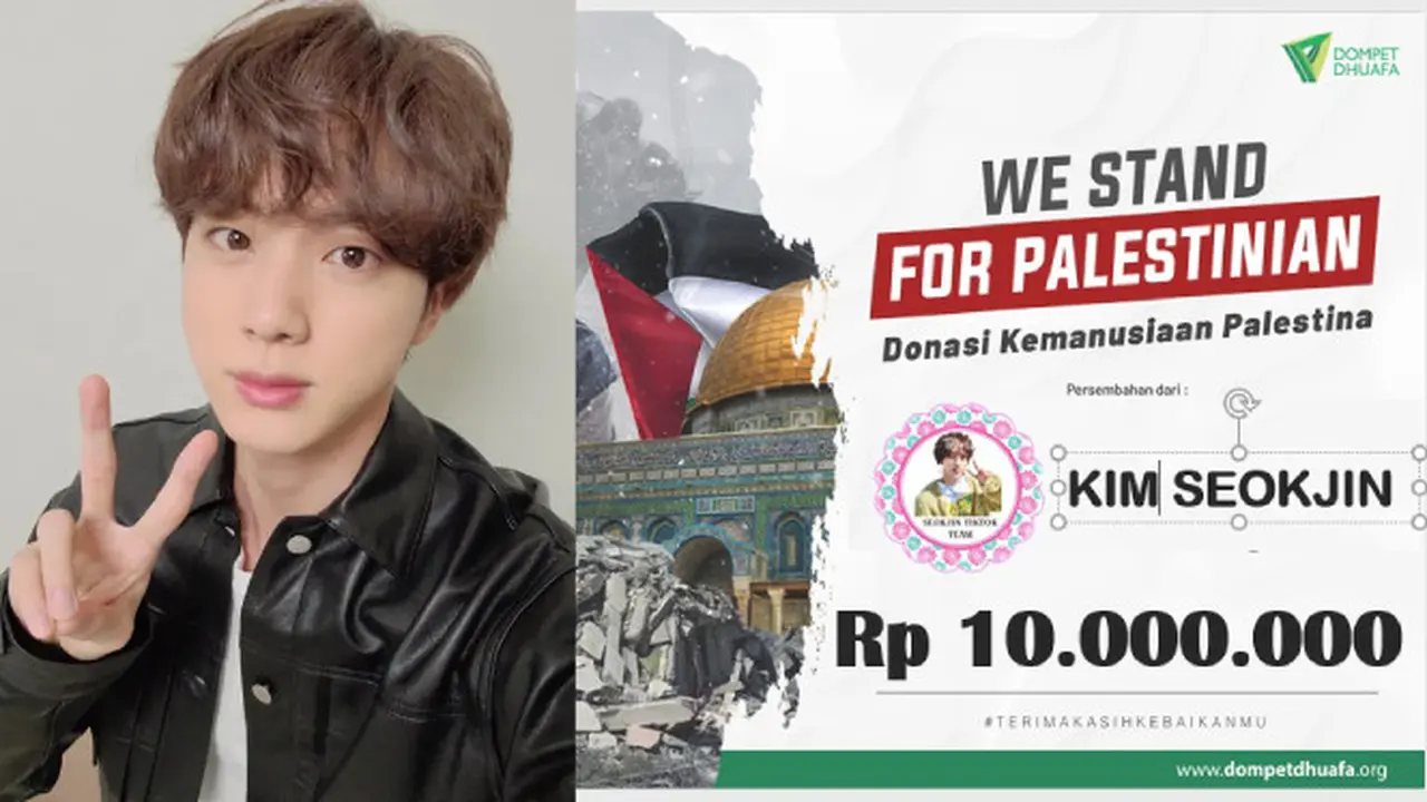 Penggemar di Indonesia Sebar Kebaikan Jelang Ulang Tahun Jin BTS pada 4 Desember 2023 (Twitter.com/Senjadesa3)