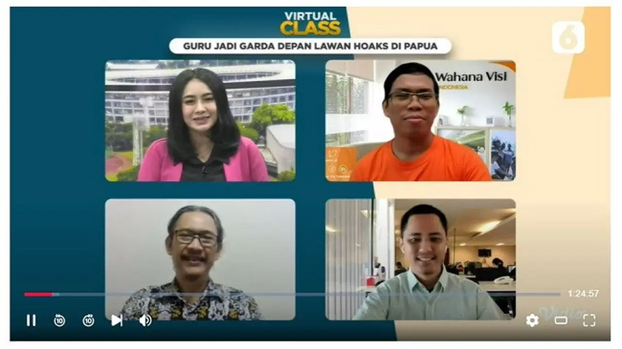Virtual Class Liputan6.com dengan tema 'Guru Jadi Garda Depan Lawan Hoaks di Papua'