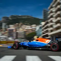 Rio Haryanto, pembalap Manor Racing, saat beraksi di Sirkuit Monte Carlo. (Liputan6.com/ANDREJ ISAKOVIC / AFP)
