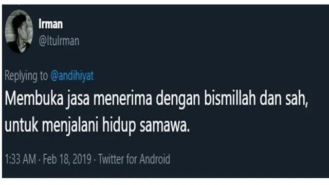 Tawarkan Buka Jasa di Medsos